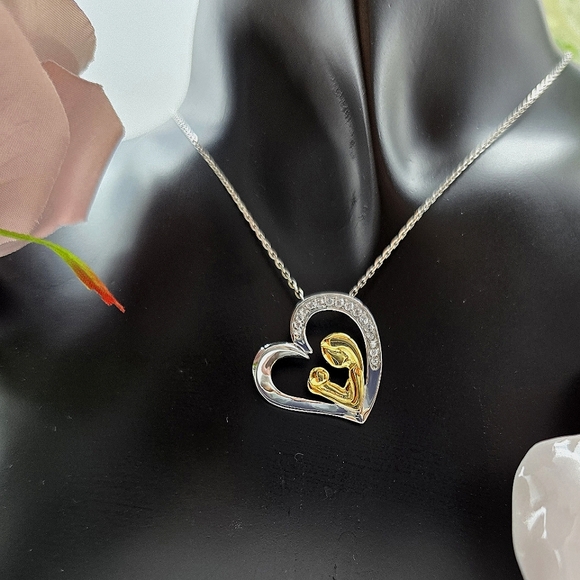 ♥️ LOVING MAMA STERLING SILVER NECKLACE - Picture 1 of 5